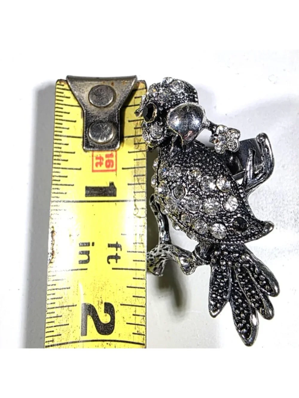 Parrot ring Silver-Tone Metal Bird adjustable animal statement womens jewelry